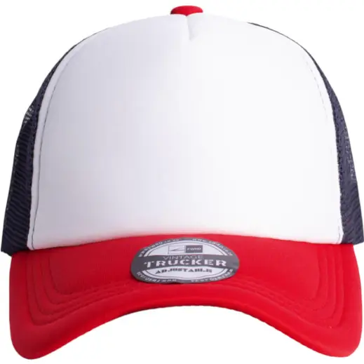 FWRD Vintage Trucker Three Tone Cap Red-White-Navy